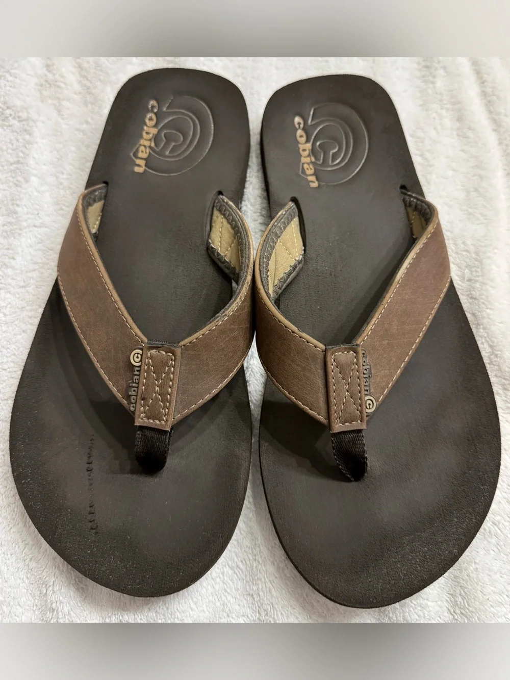 Cobian Men's Brown Flip-Flop Sandals